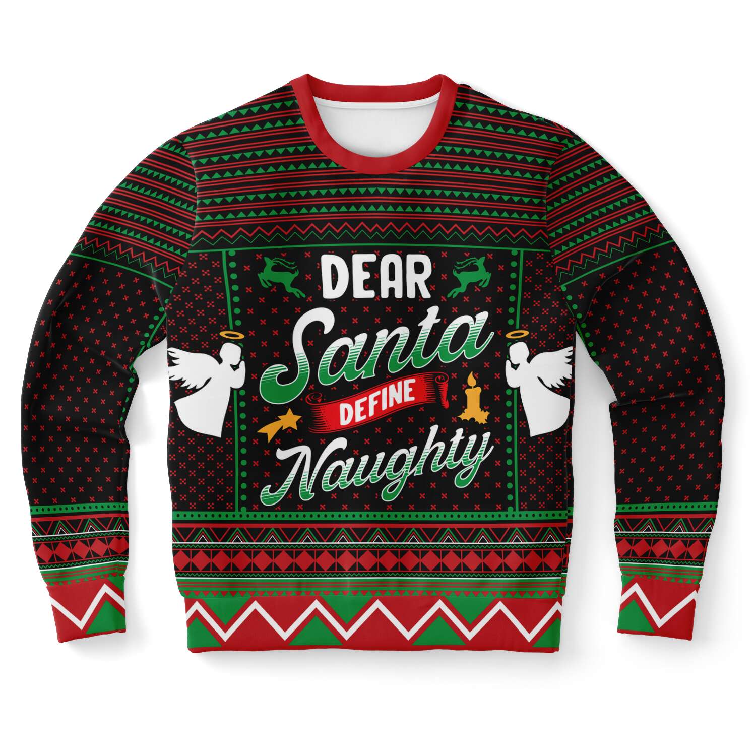 Dear Santa Define Naughty Ugly Christmas Sweater-grizzshop
