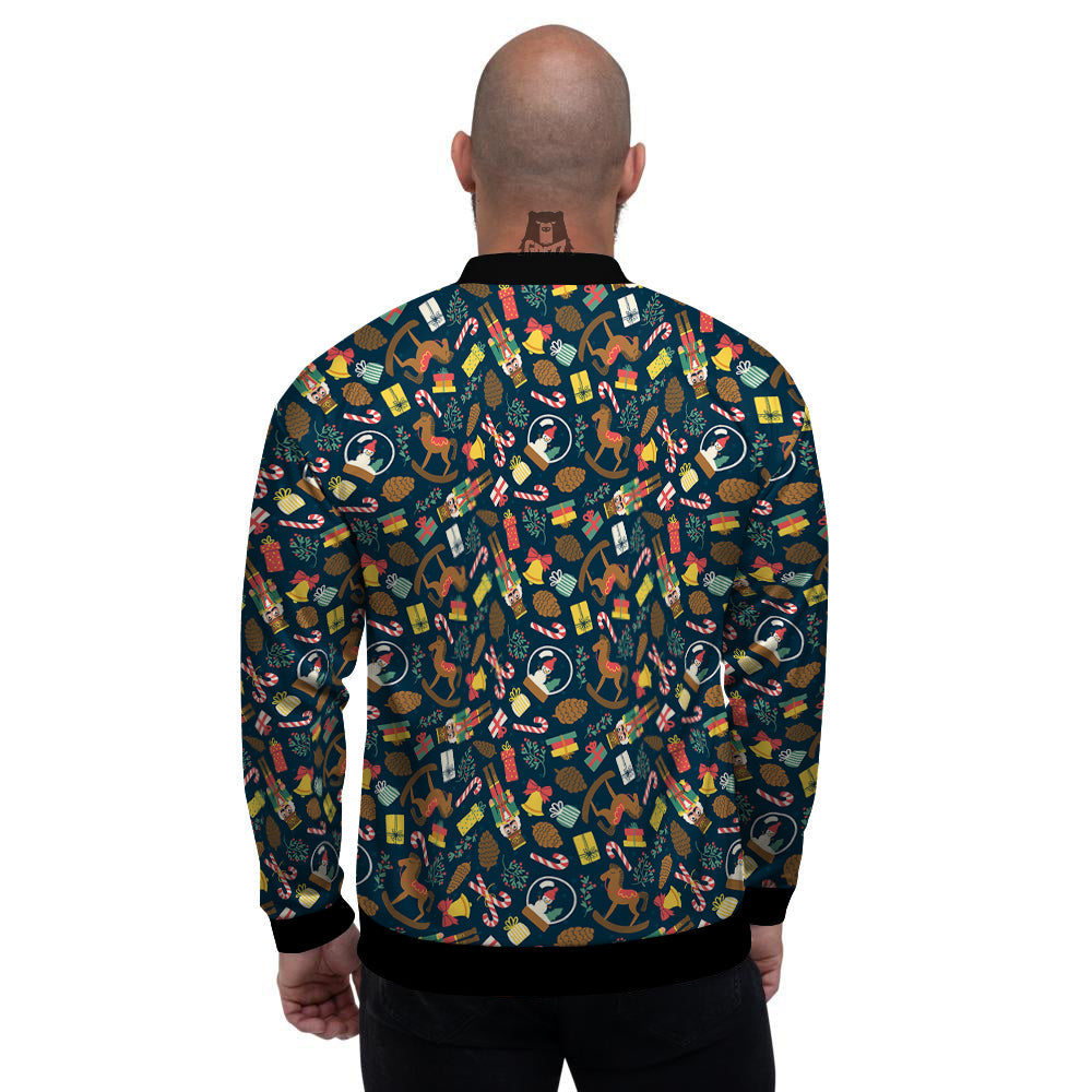 Decorations Christmas Print Pattern Men's Bomber Jacket-grizzshop
