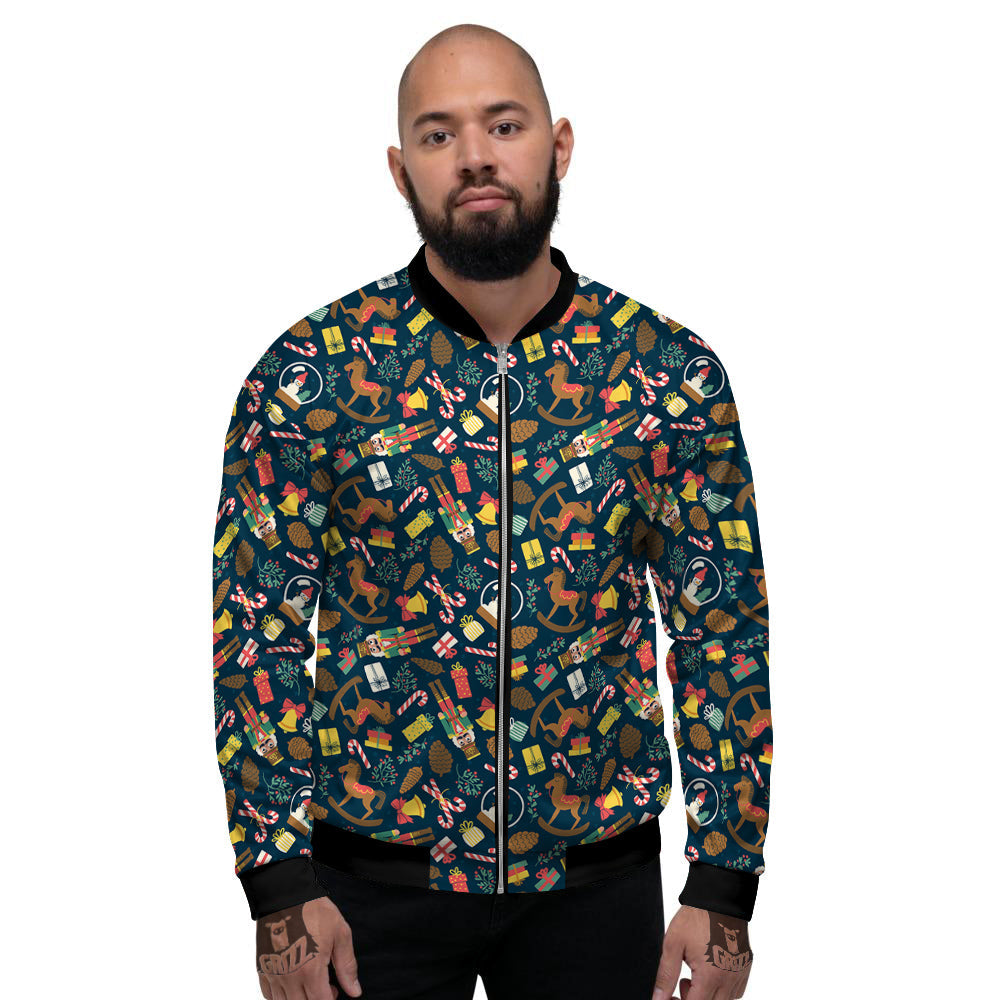 Decorations Christmas Print Pattern Men's Bomber Jacket-grizzshop