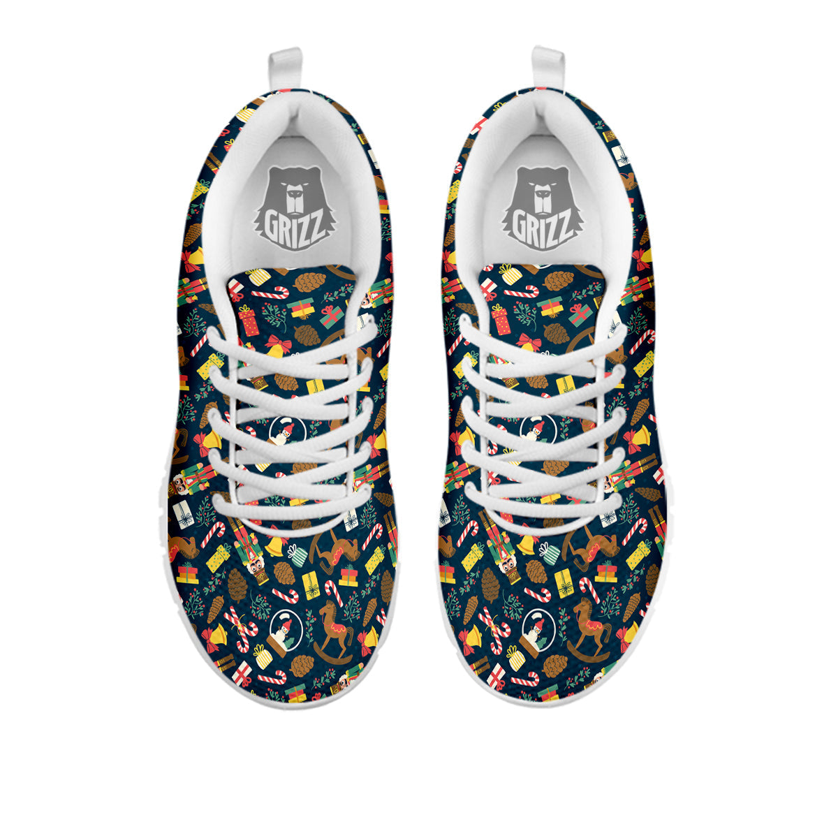 Decorations Christmas Print Pattern White Sneaker-grizzshop
