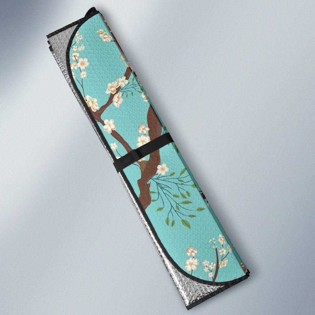 Deer Blossom Tree Pattern Print Car Sun Shade-grizzshop