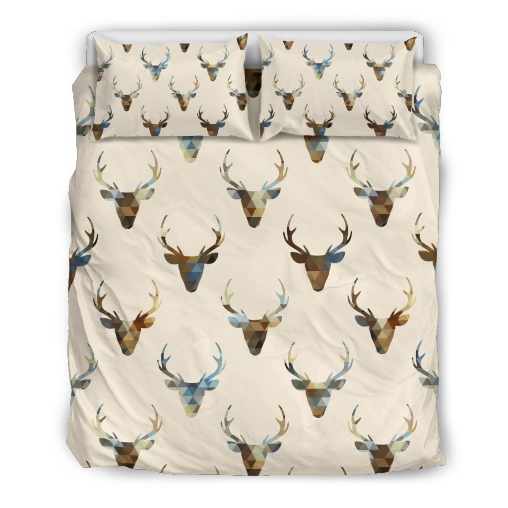 Deer Pattern Print Duvet Cover Bedding Set-grizzshop