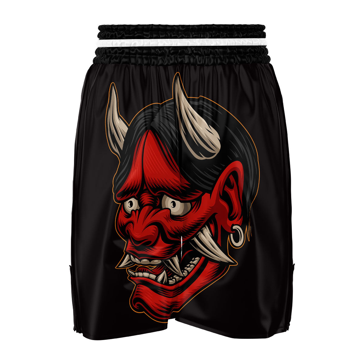 Demon Japanese Print Boxing Shorts-grizzshop