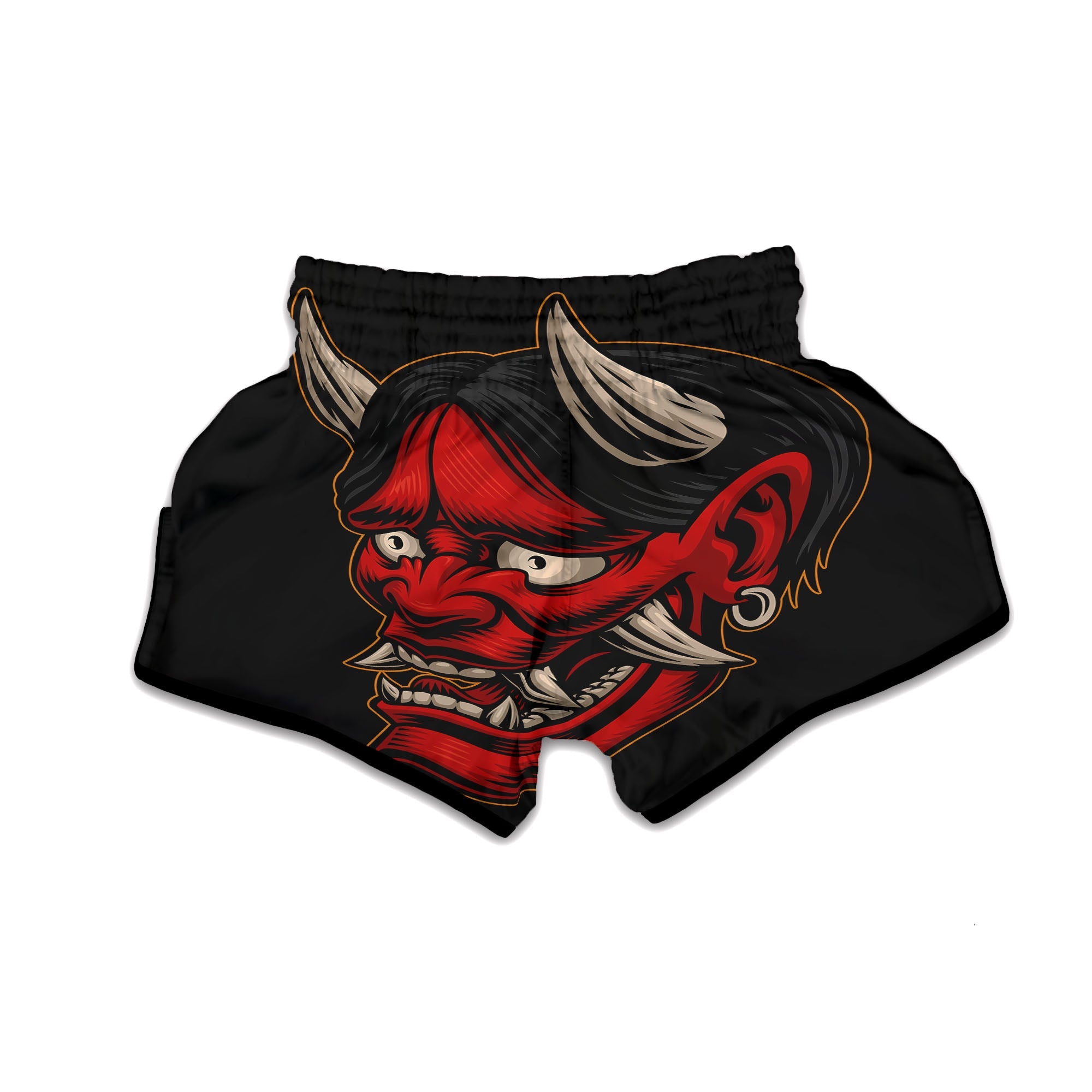 Demon Japanese Print Muay Thai Boxing Shorts-grizzshop
