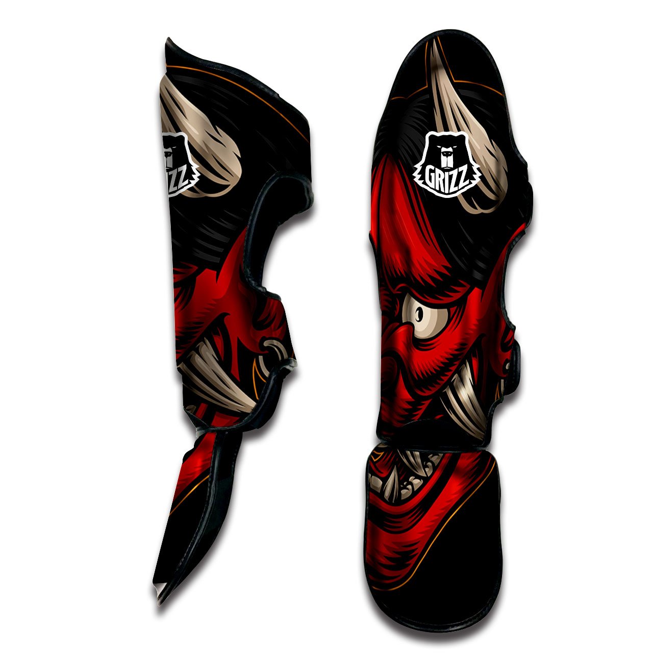 Demon Japanese Print Muay Thai Shin Guards-grizzshop