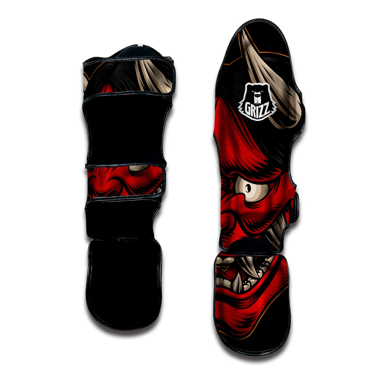 Demon Japanese Print Muay Thai Shin Guards-grizzshop
