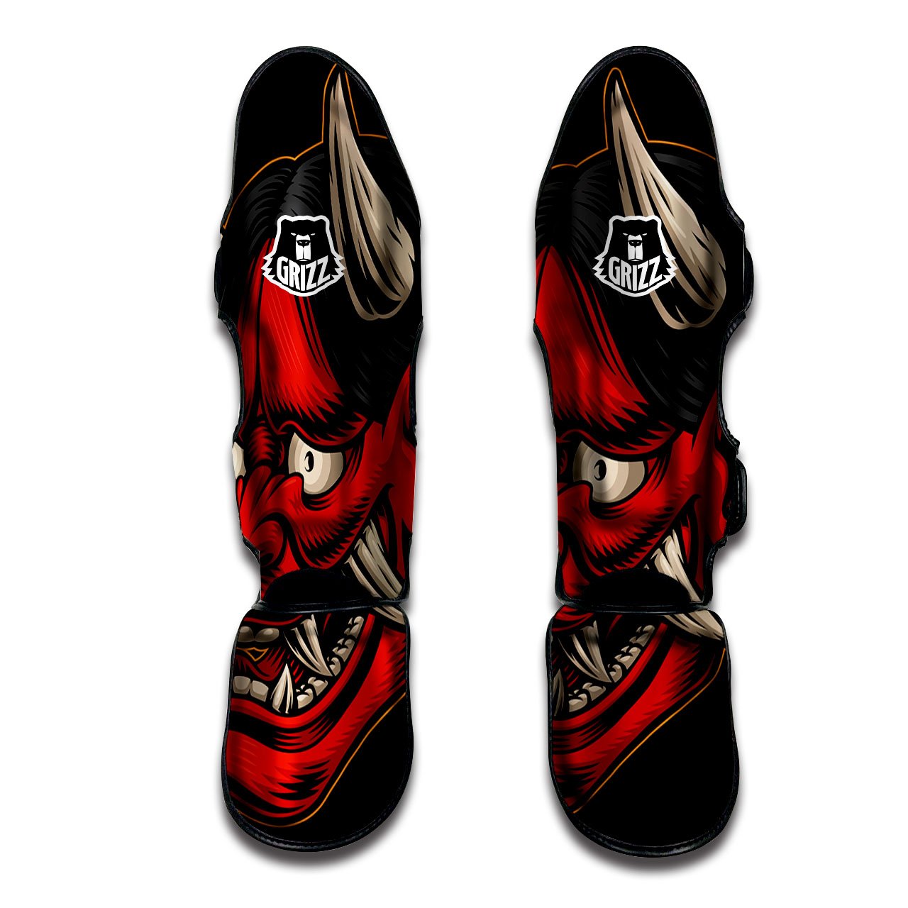 Demon Japanese Print Muay Thai Shin Guards-grizzshop