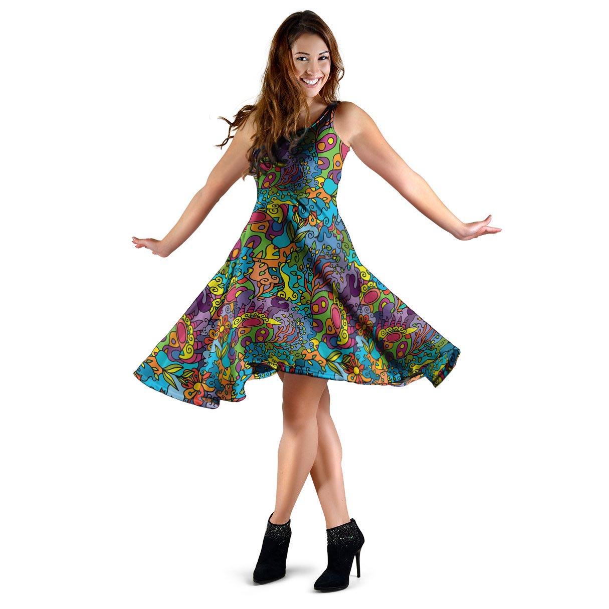 Demon Psychedelic Dress-grizzshop