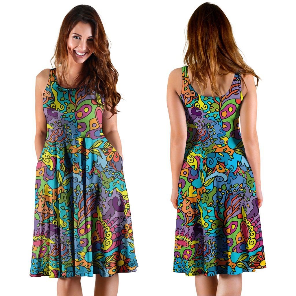 Demon Psychedelic Dress-grizzshop