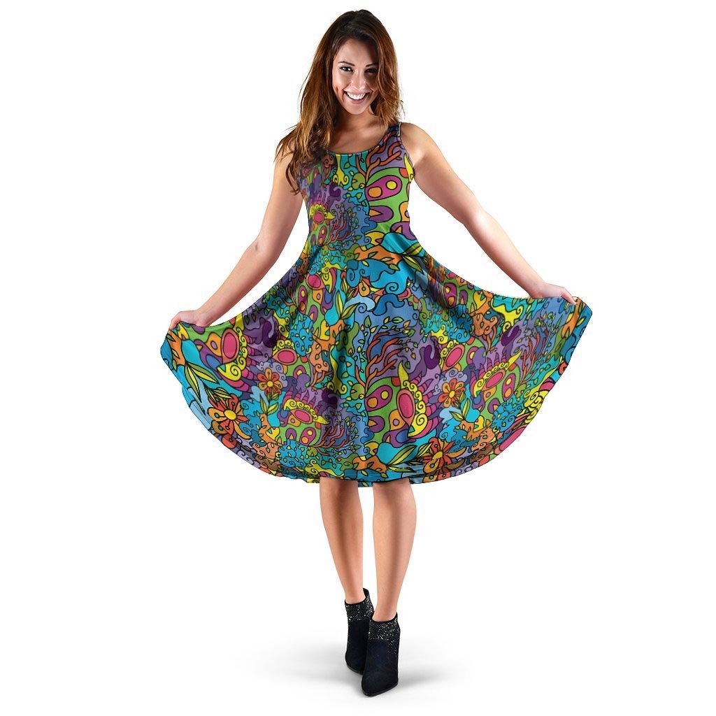 Demon Psychedelic Dress-grizzshop