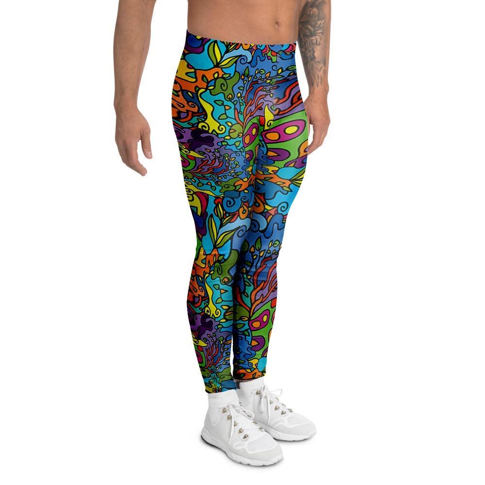 Demon Psychedelic Men's Leggings-grizzshop