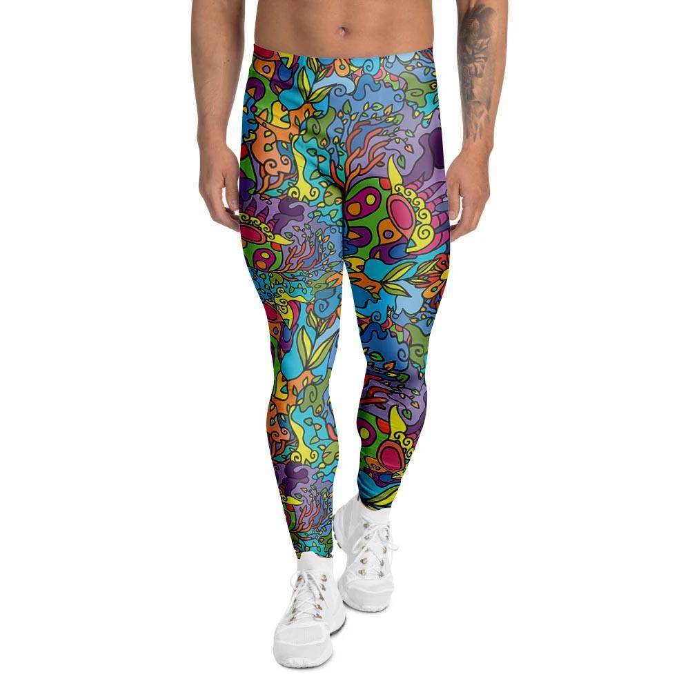 Demon Psychedelic Men's Leggings-grizzshop