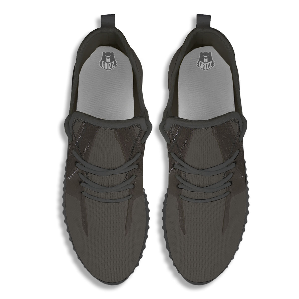 Demon Wings Black Print Black Walking Shoes-grizzshop