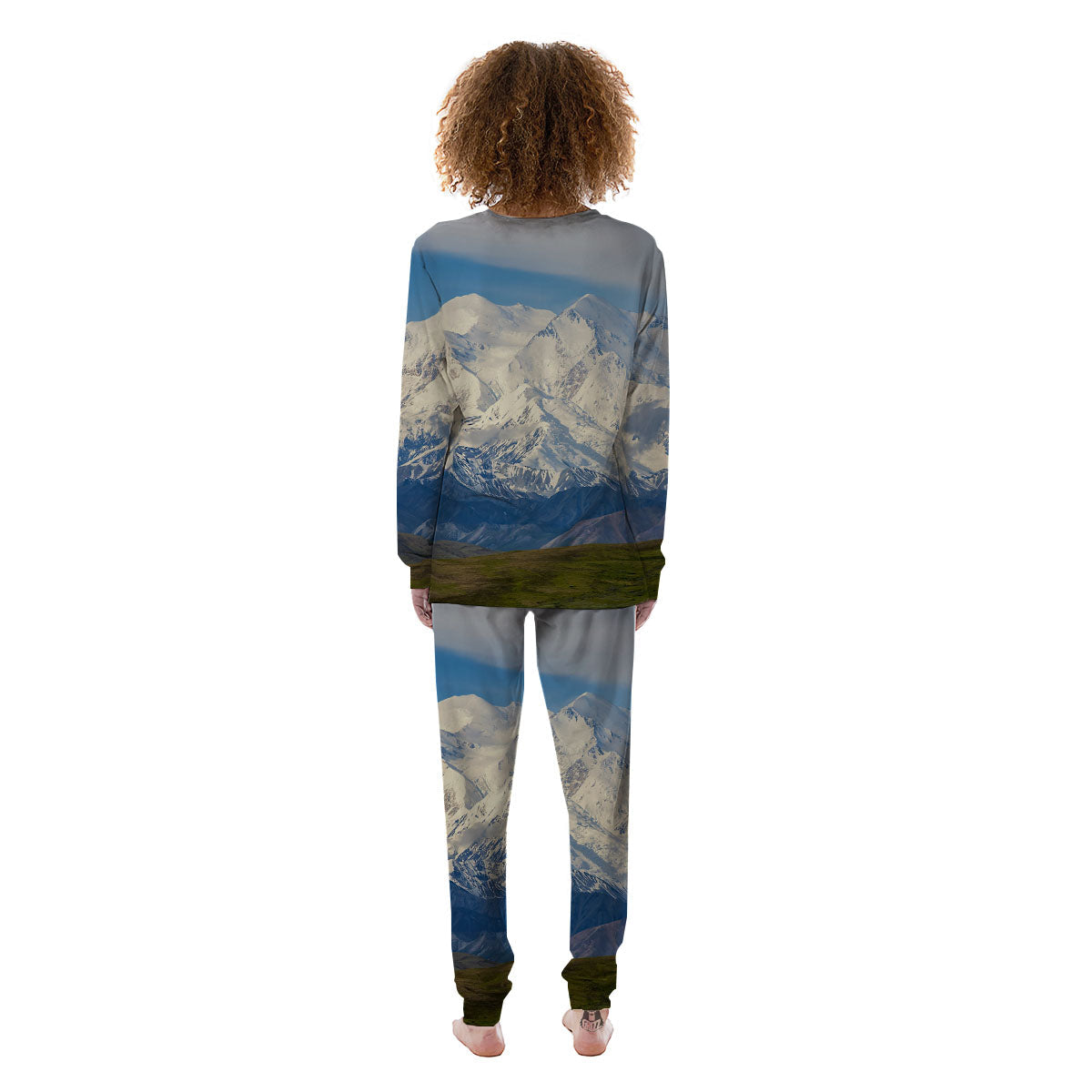 Denali Mountain Print Women's Pajamas-grizzshop