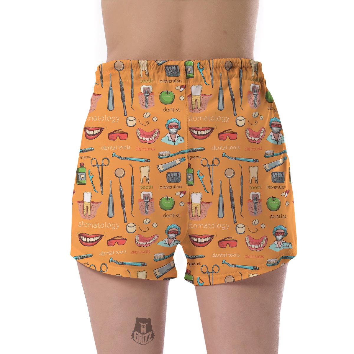 Dental Dentist Dentistry Tooth Pattern Print Women's Shorts-grizzshop