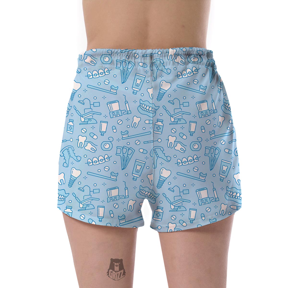 Dental Dentistry Dentist Tooth Pattern Print Women's Shorts-grizzshop