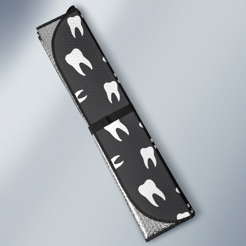 Dentist Dental Dentistry Tooth Pattern Print Car Sun Shade-grizzshop