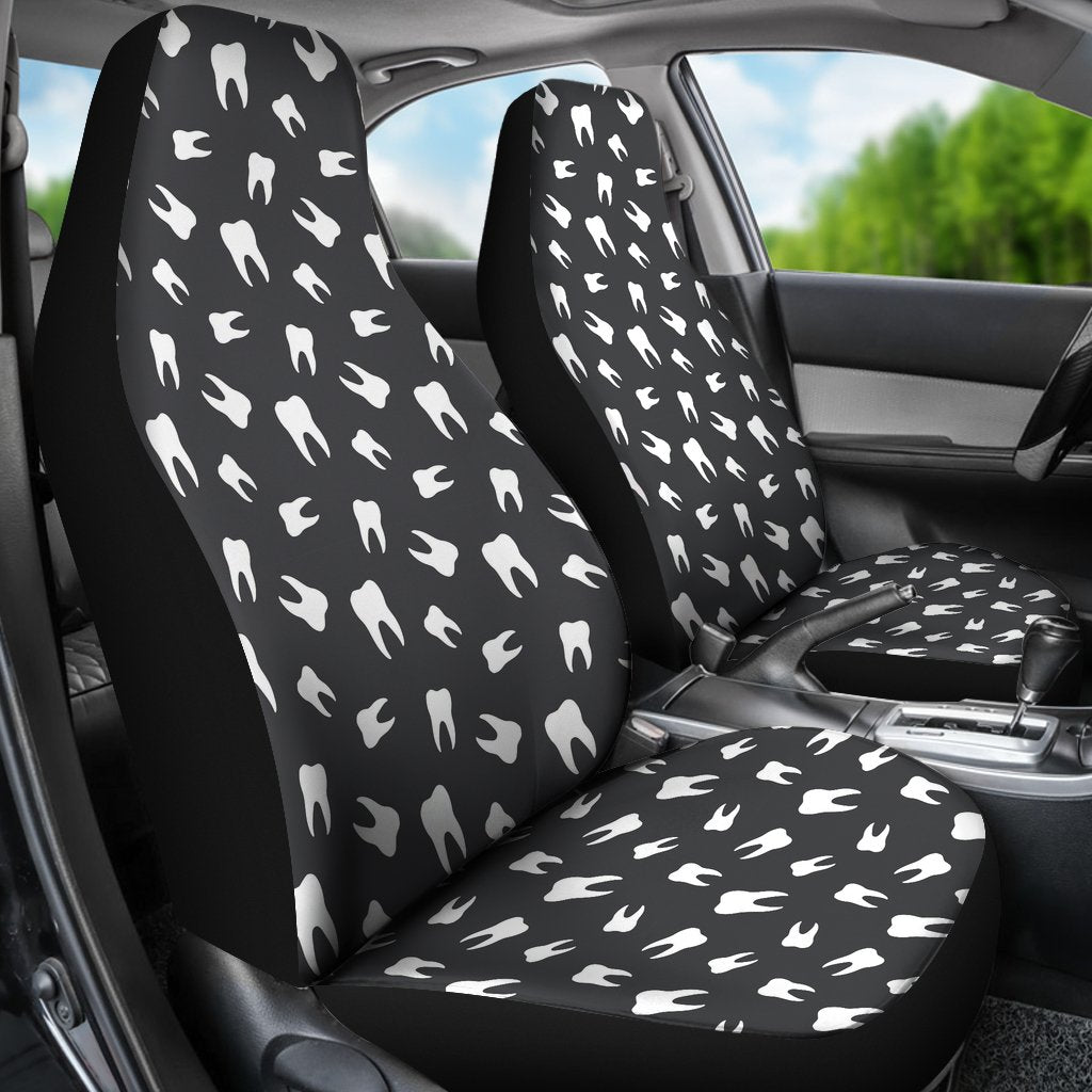 Dentist Dental Dentistry Tooth Pattern Print Universal Fit Car Seat Cover-grizzshop