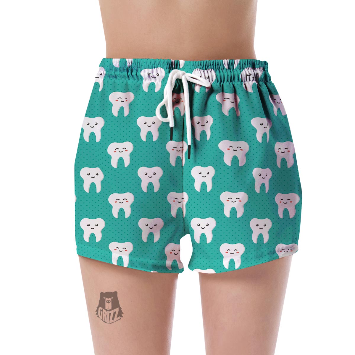 Dentistry Dentist Dental Tooth Pattern Print Women's Shorts-grizzshop