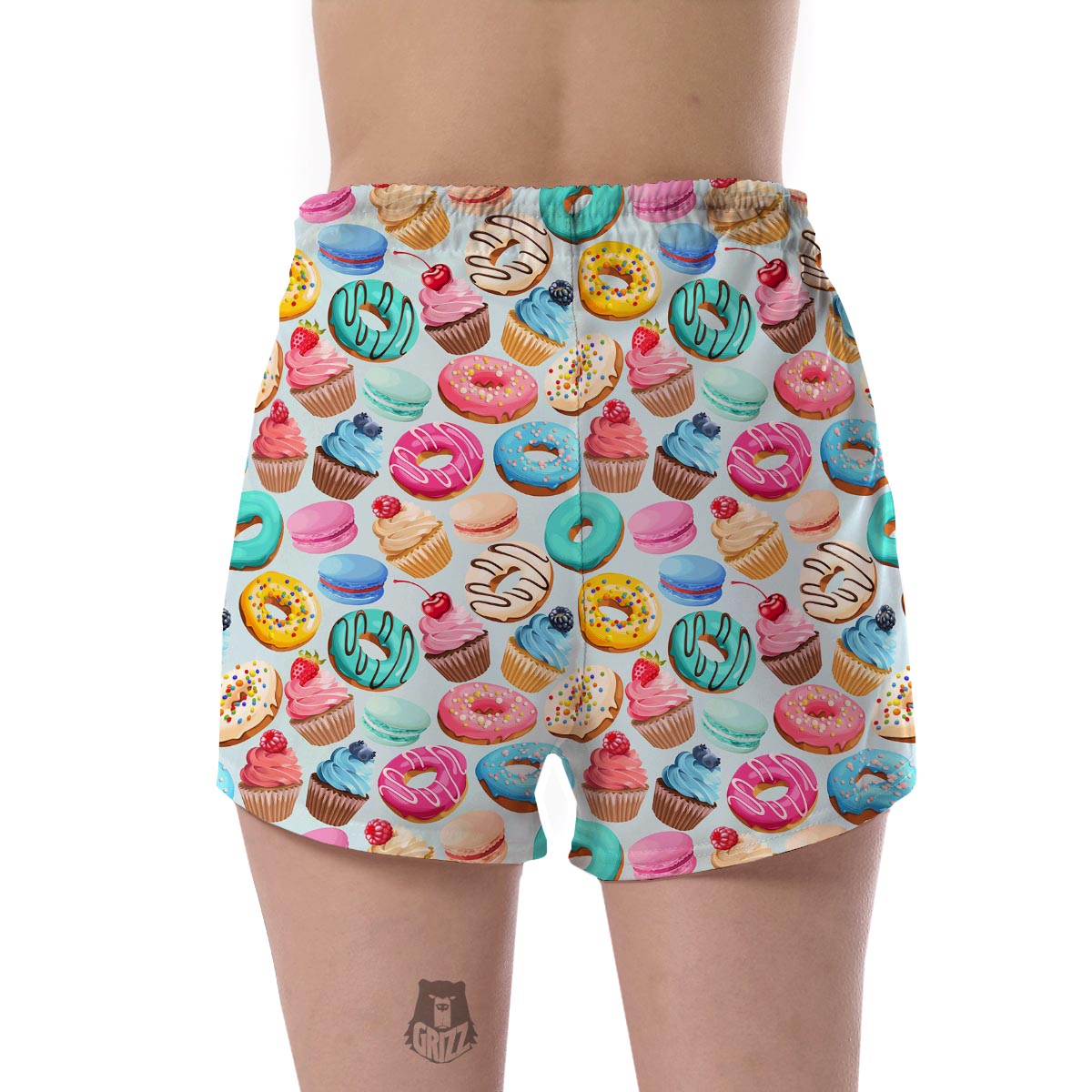 Dessert Cupcake Pattern Print Women's Shorts-grizzshop