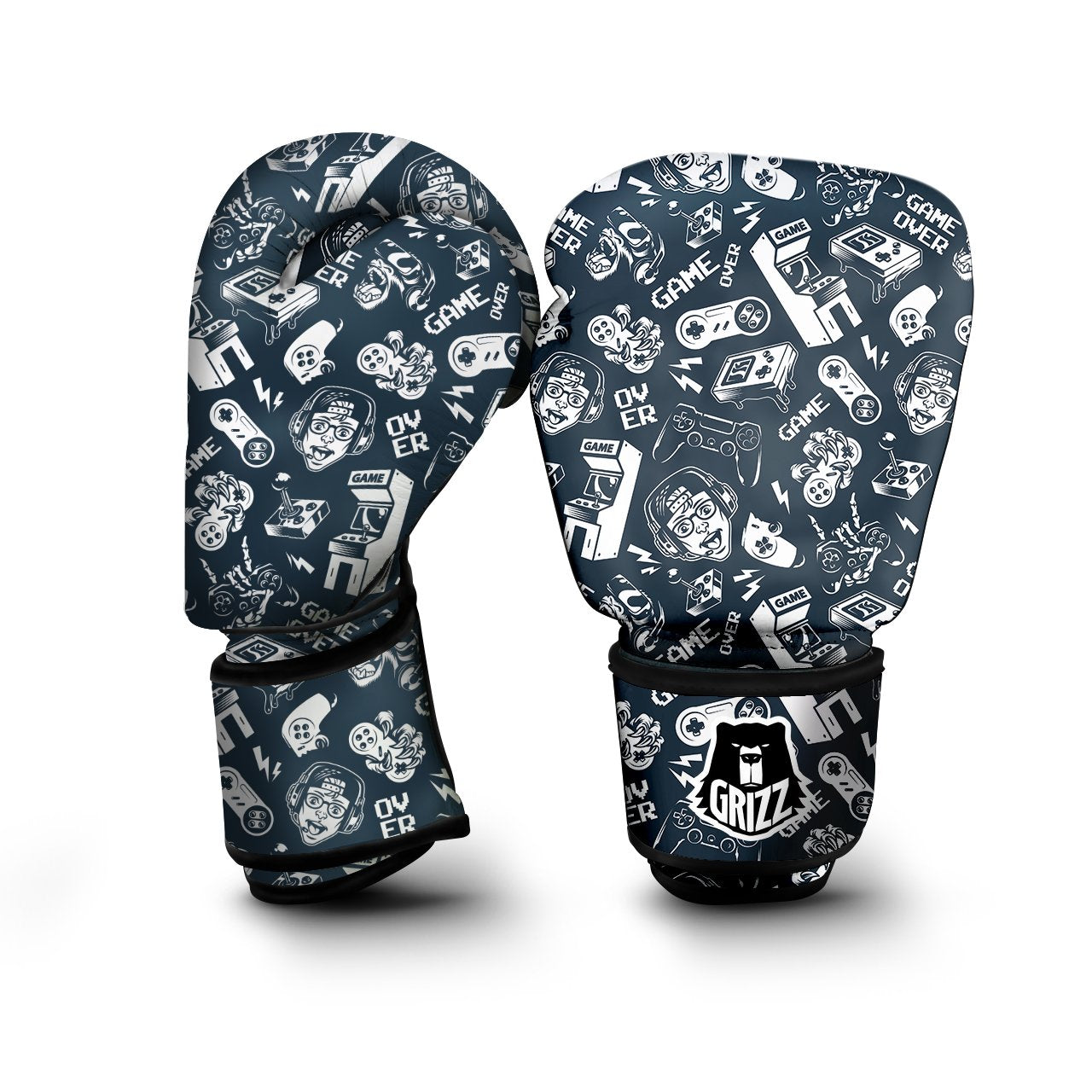 Devices Video Game Print Pattern Boxing Gloves-grizzshop