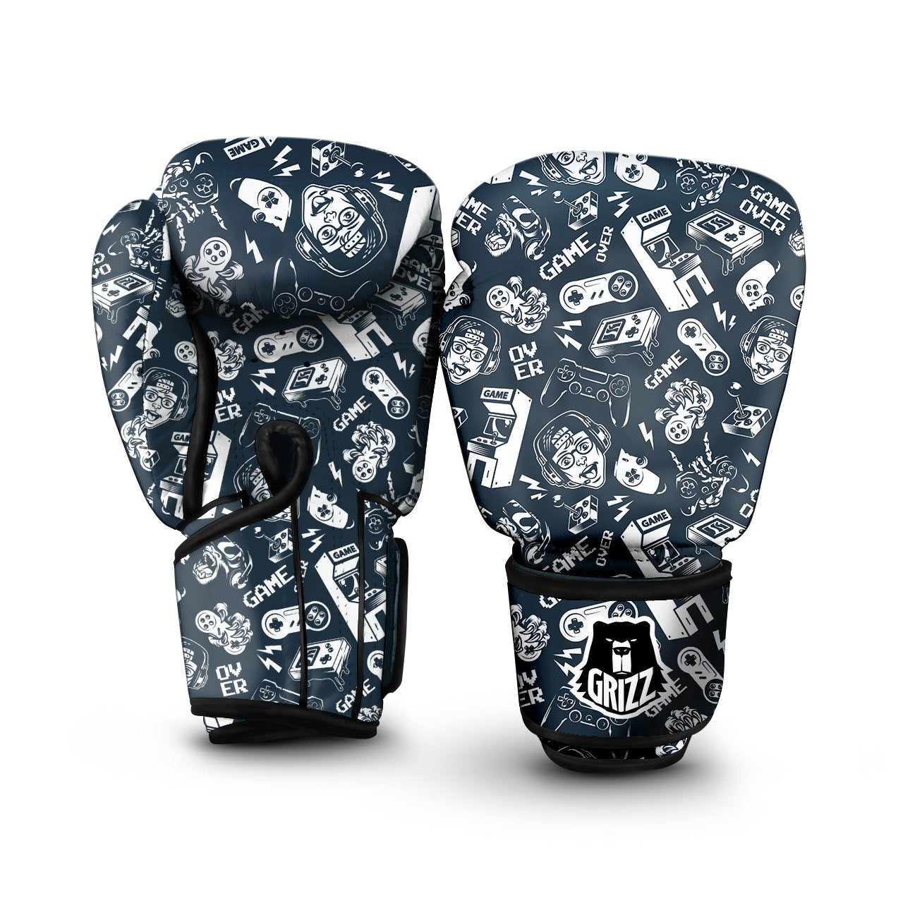 Devices Video Game Print Pattern Boxing Gloves-grizzshop