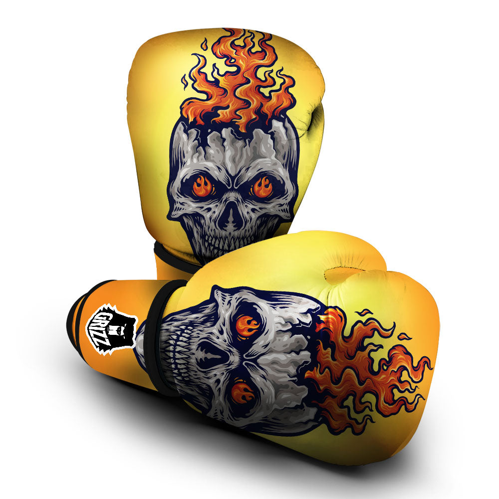 Devil Fire Punk Print Boxing Gloves-grizzshop