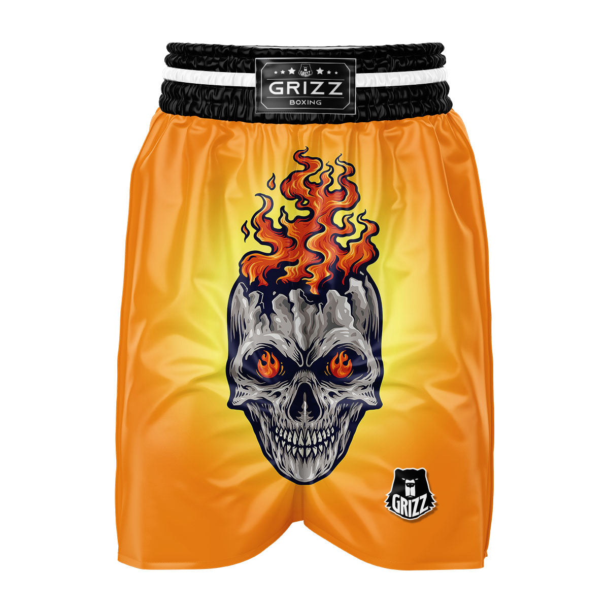 Devil Fire Punk Print Boxing Shorts-grizzshop