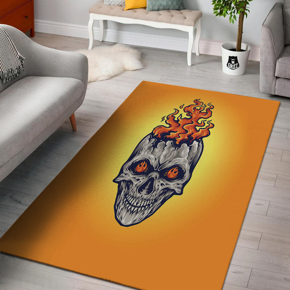Devil Fire Punk Print Floor Mat-grizzshop