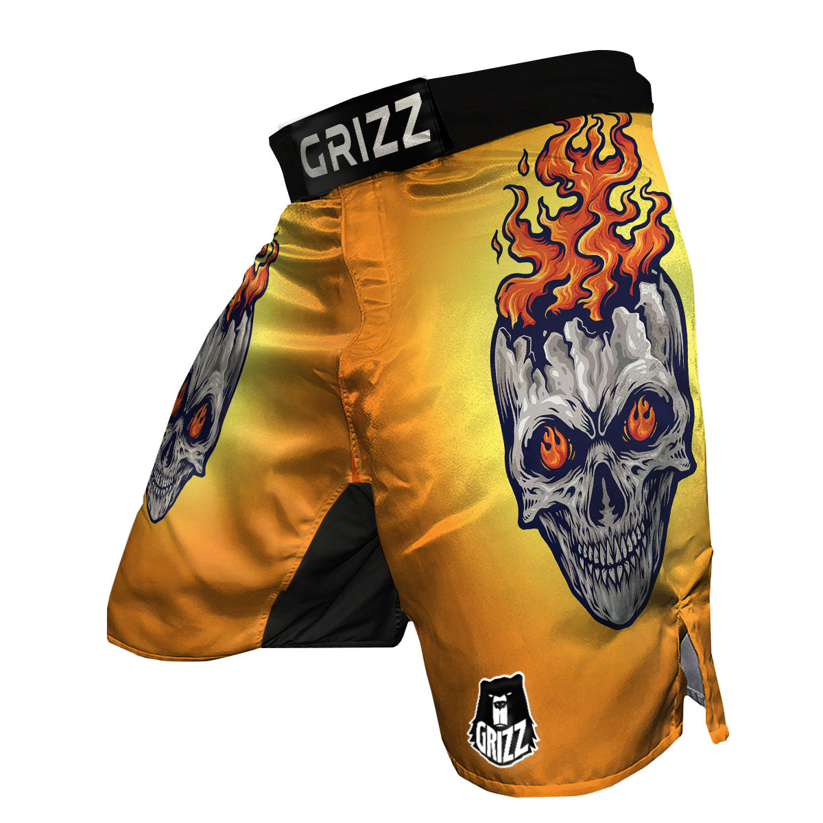 Devil Fire Punk Print MMA Shorts-grizzshop