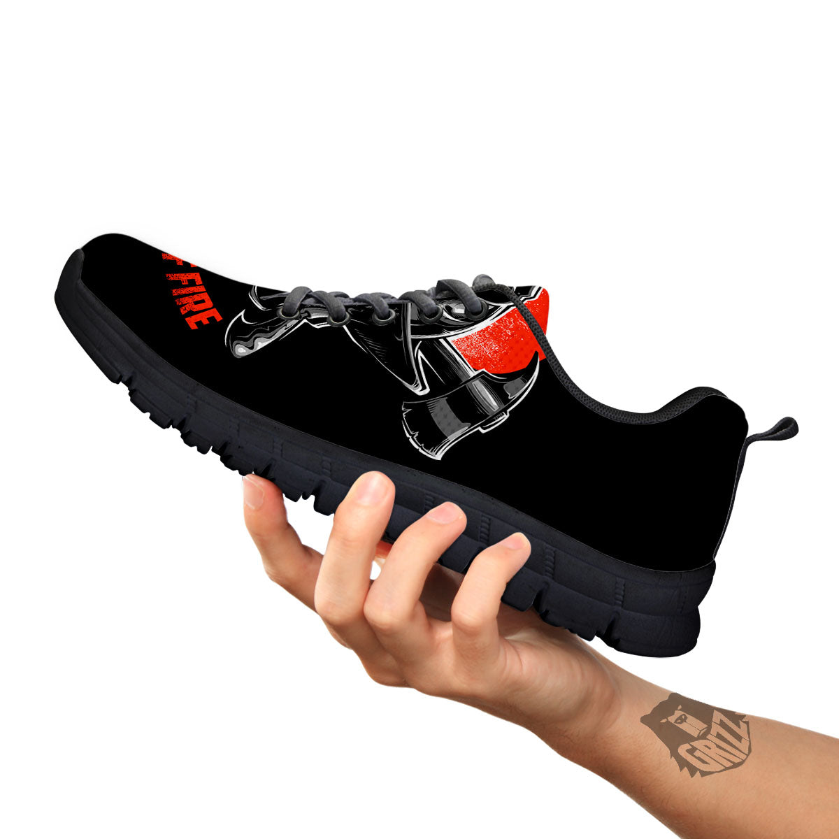 Devil Firefighter Print Black Sneaker-grizzshop