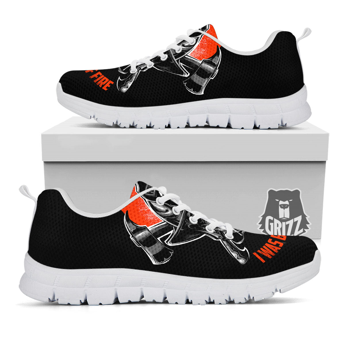 Devil Firefighter Print White Sneaker-grizzshop