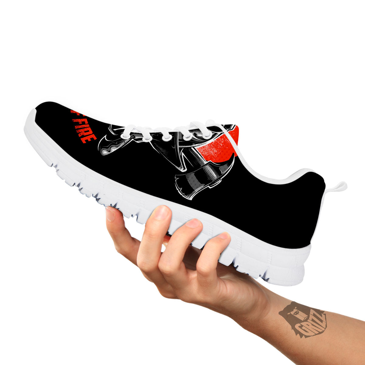 Devil Firefighter Print White Sneaker-grizzshop