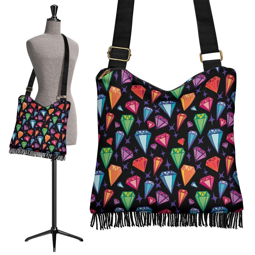 Diamond Colorful Print Pattern Luggage Cover Protector main image 0