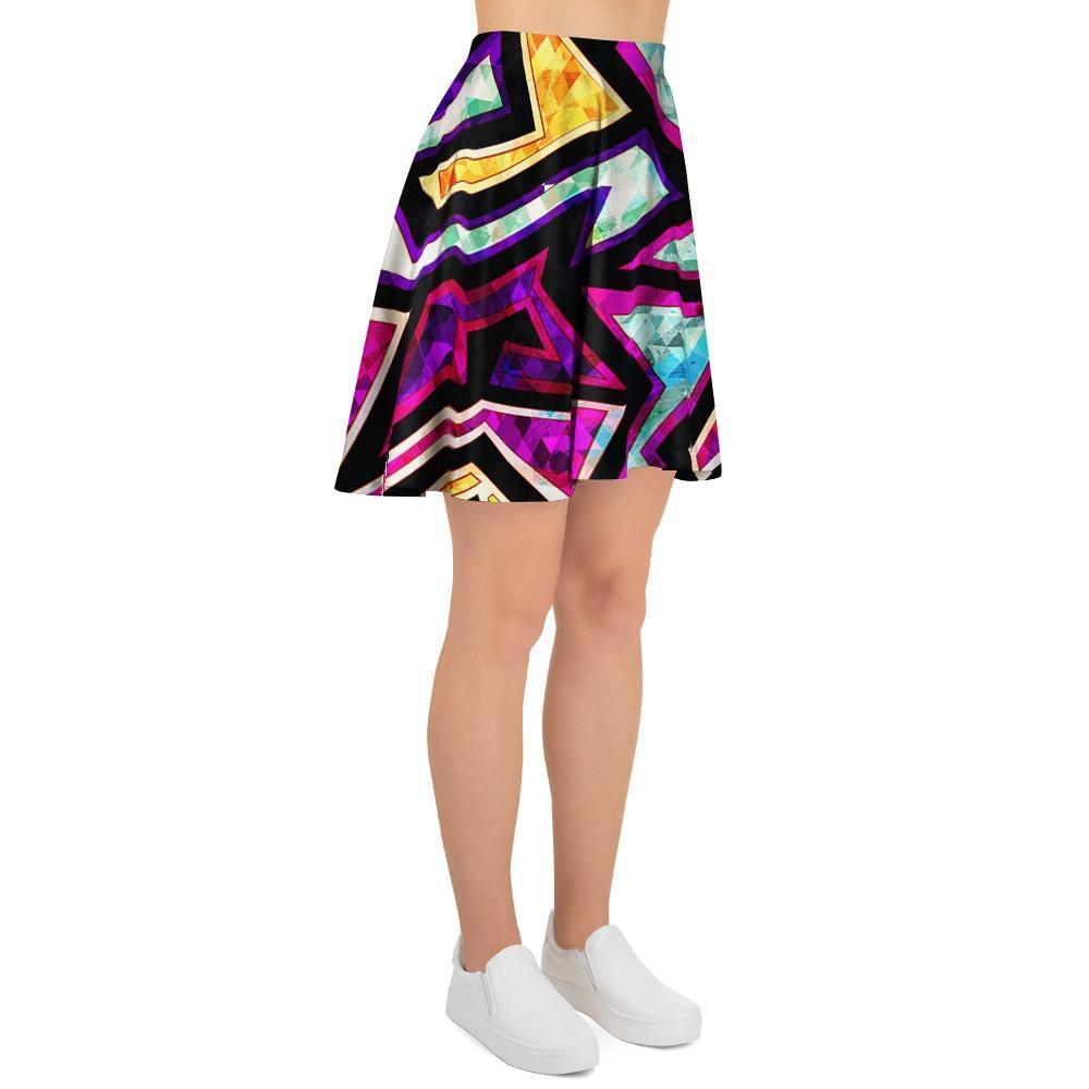 Diamond Geometric Women's Skirt-grizzshop
