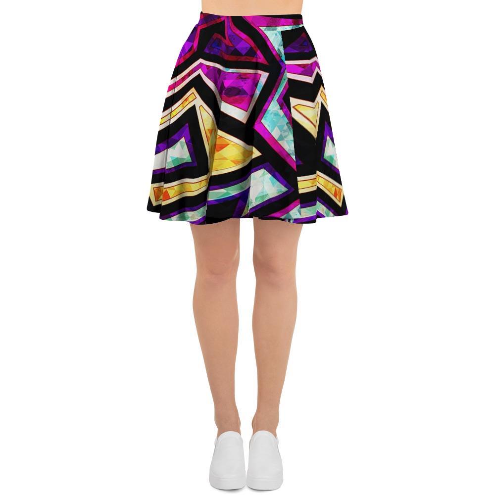 Diamond Geometric Women's Skirt-grizzshop