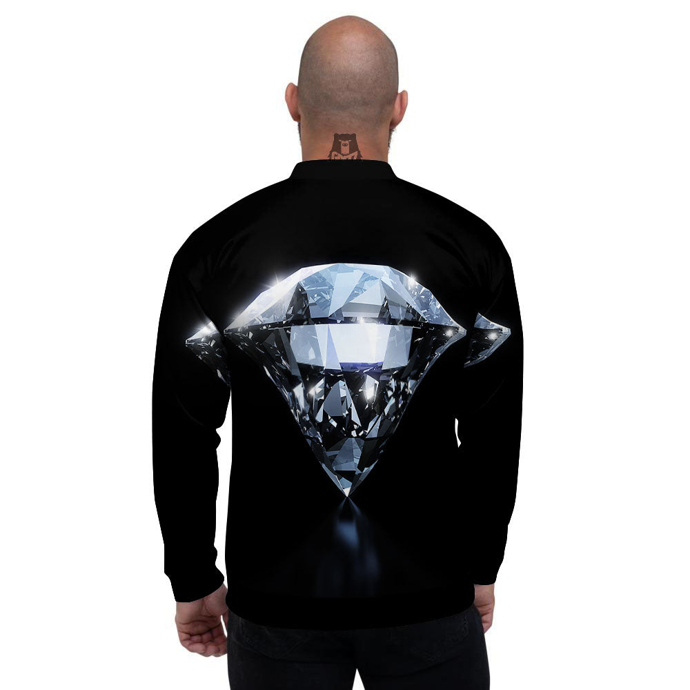 Diamond Print Men's Bomber Jacket-grizzshop