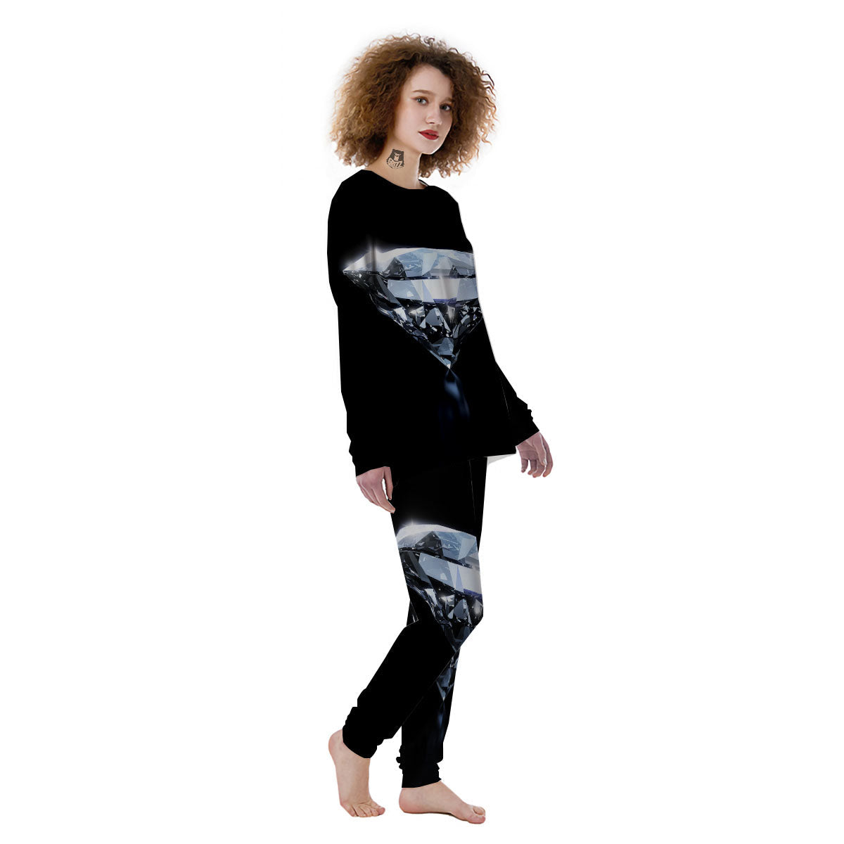 Diamond Print Women's Pajamas-grizzshop