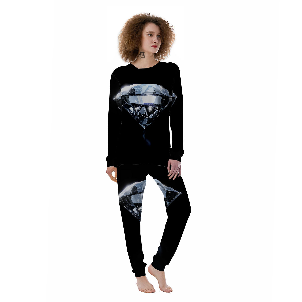 Diamond Print Women's Pajamas-grizzshop
