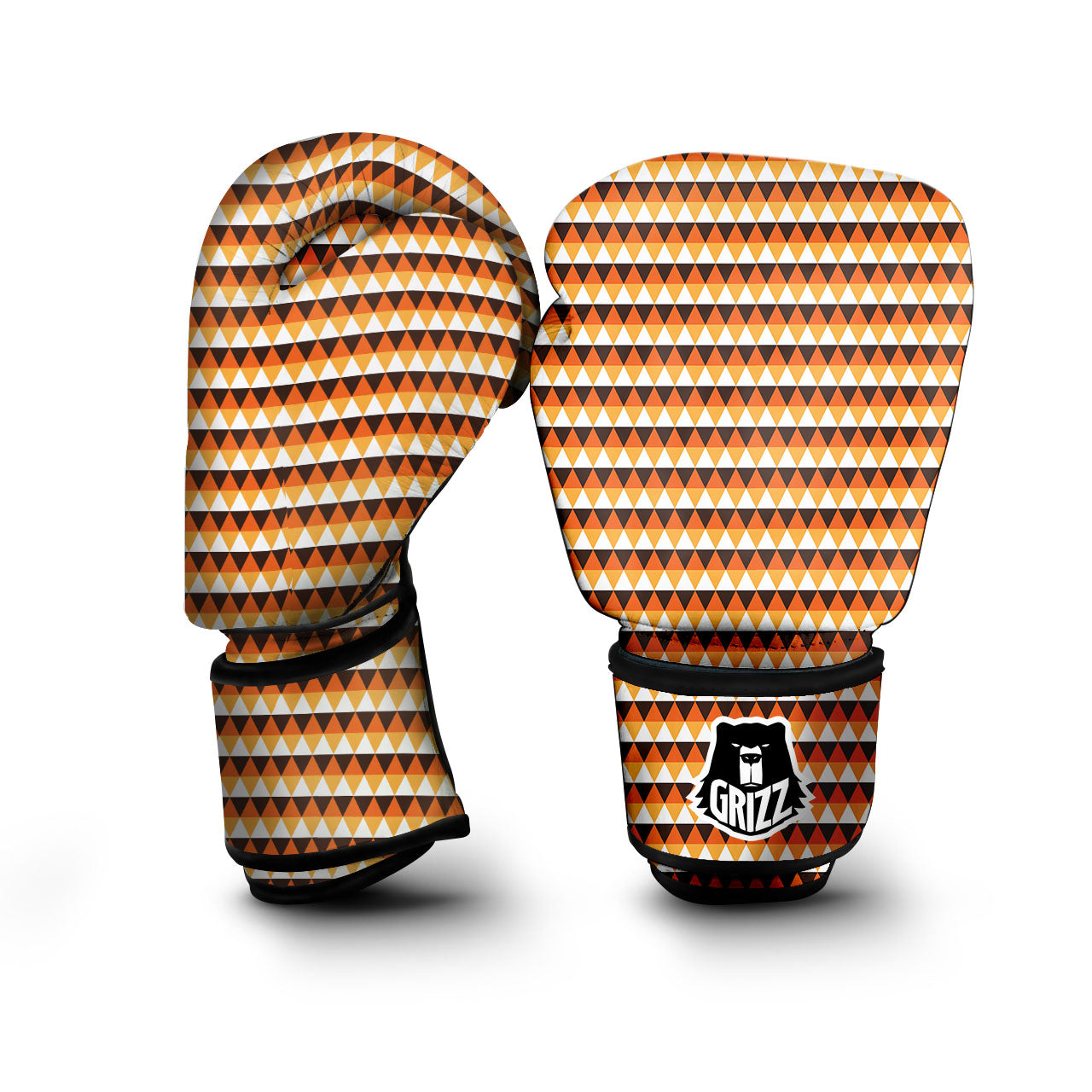 Diamond Shape Halloween Print Pattern Boxing Gloves-grizzshop