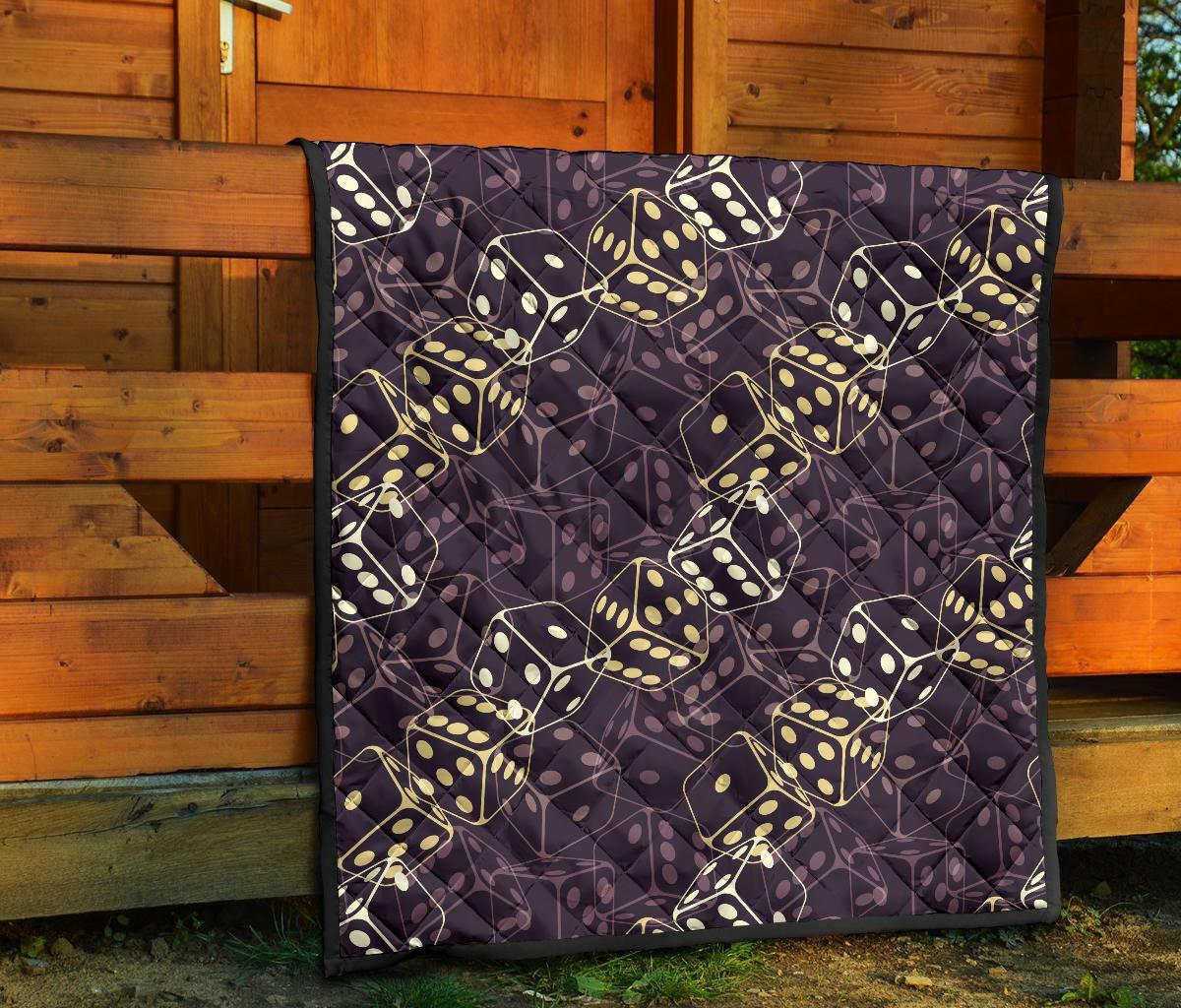 Dice Casino Pattern Print Quilt-grizzshop