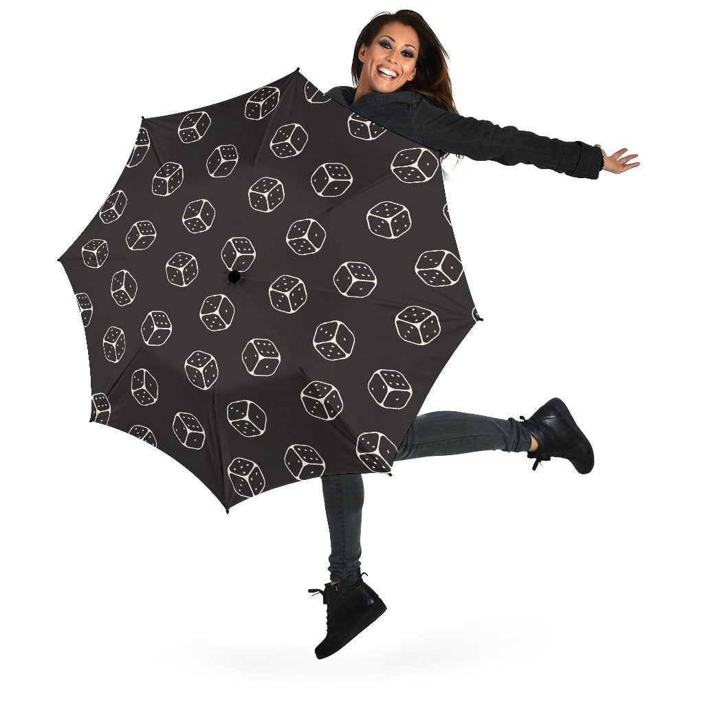 Dice Casino Print Pattern Automatic Foldable Umbrella-grizzshop