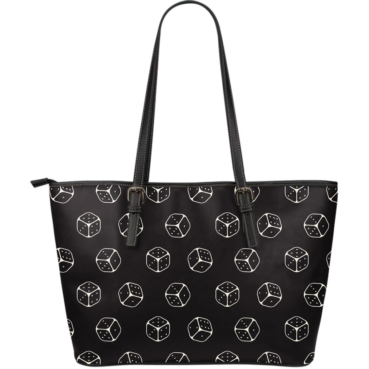 Dice Casino Print Pattern Leather Tote Bag-grizzshop