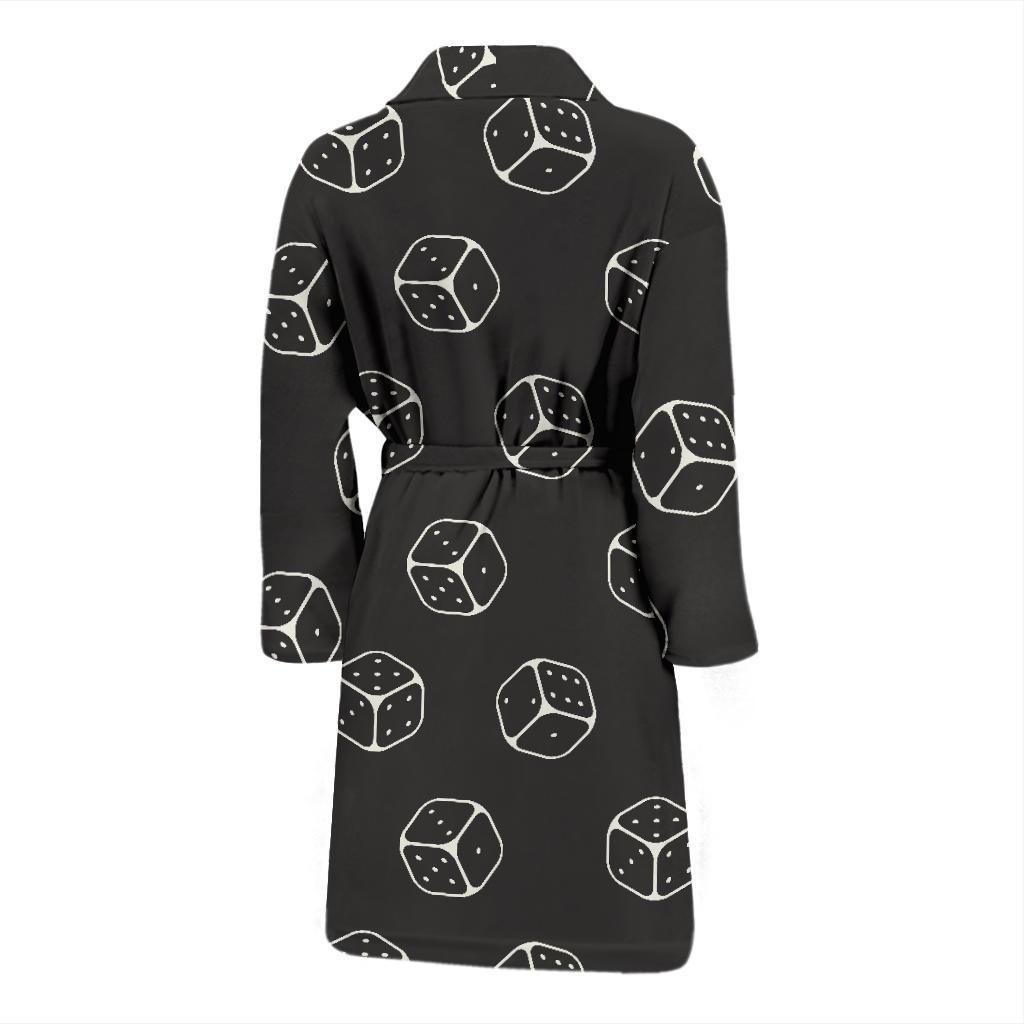 Dice Casino Print Pattern Men Long Robe-grizzshop