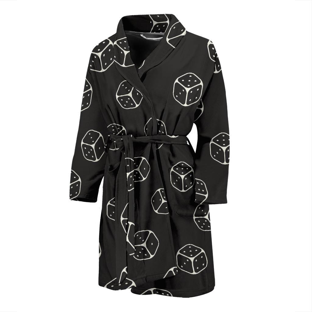Dice Casino Print Pattern Men Long Robe-grizzshop