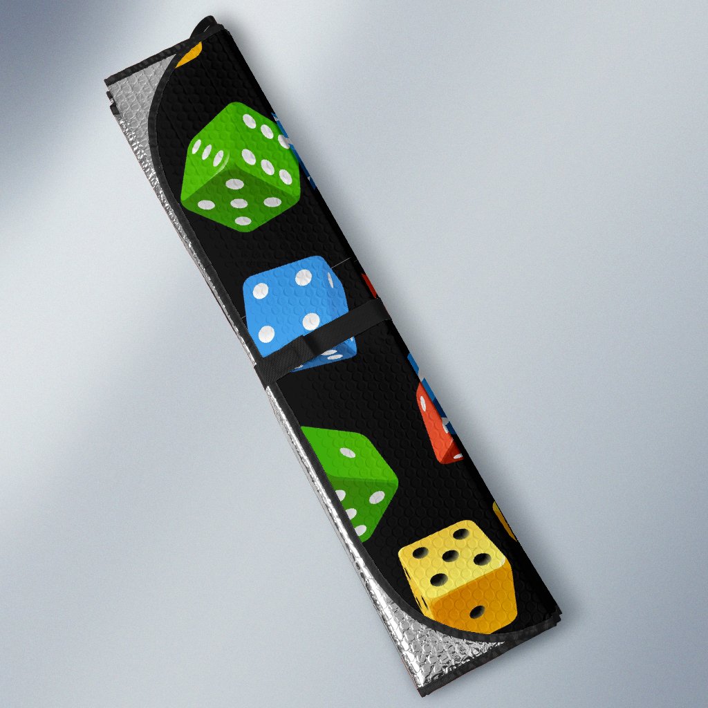 Dice Colorful Pattern Print Car Sun Shade-grizzshop