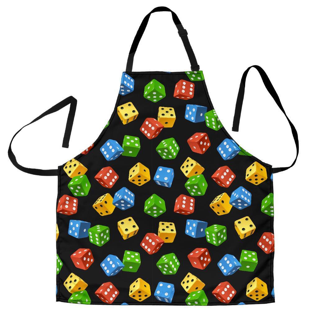 Dice Colorful Pattern Print Men's Apron-grizzshop