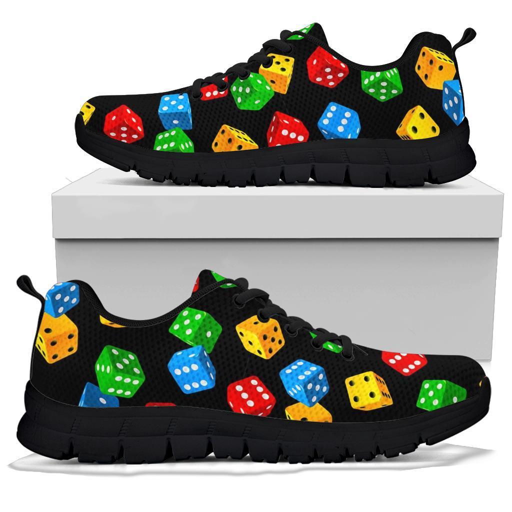 Dice Colorful Pattern Print Sneaker Shoes For Men Women-grizzshop