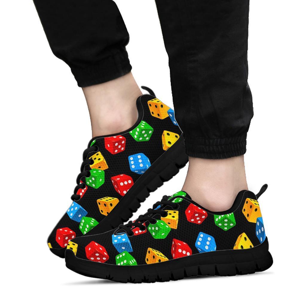 Dice Colorful Pattern Print Sneaker Shoes For Men Women-grizzshop