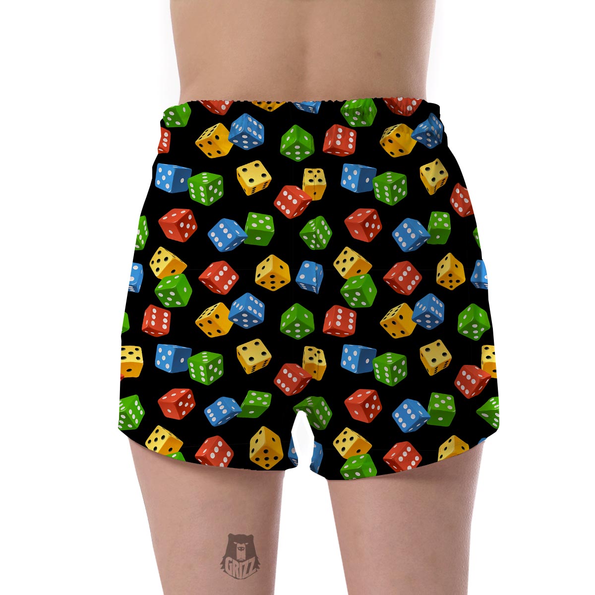 Dice Colorful Pattern Print Women's Shorts-grizzshop